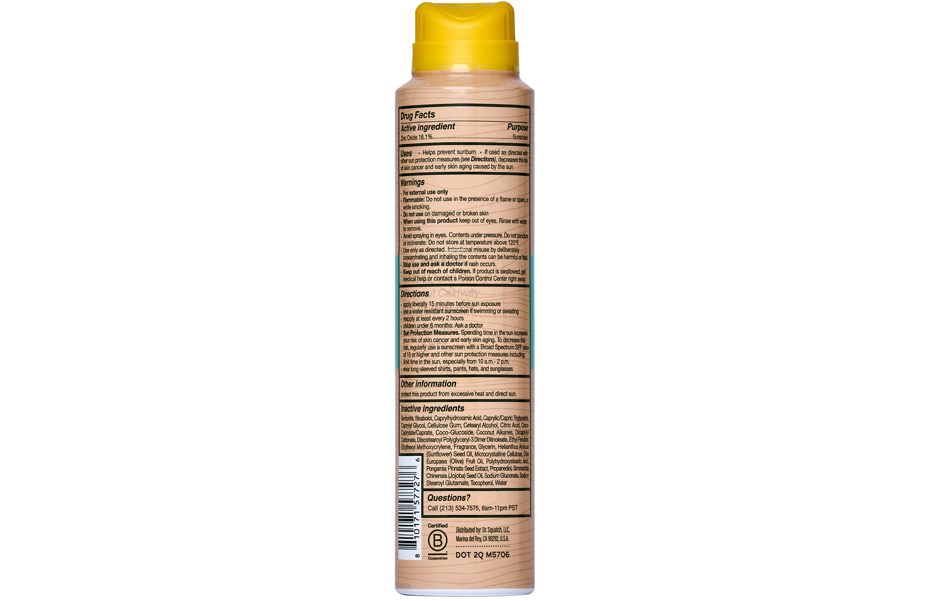 Spray Sunscreen | SPF 30 UVA/UVB Protection | Non-Greasy Mineral Sunscreen for Men U5