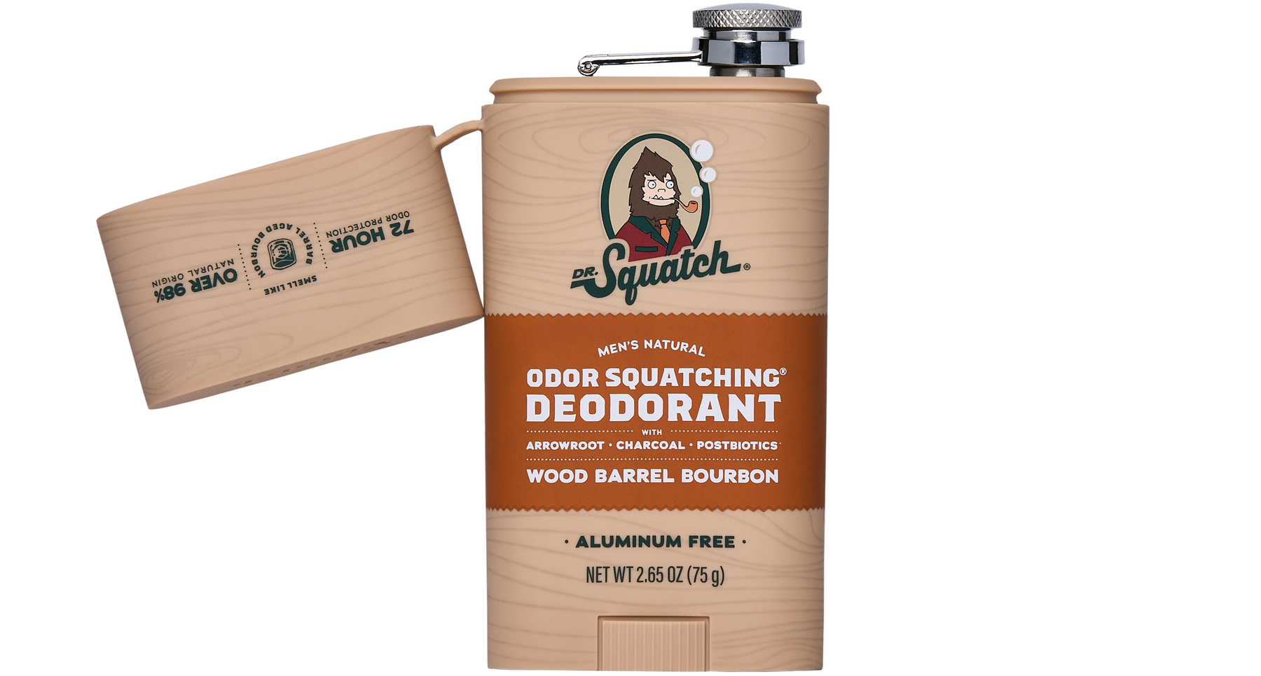 Wood Barrel Bourbon Deo Flask X6