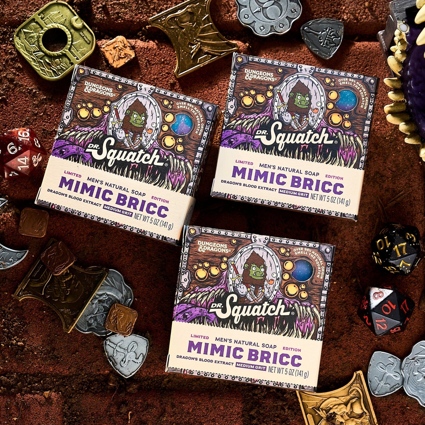 Dungeons & Dragons Mimic Bricc 3-Pack - Exclusive Limited Edition Bar Soap B8