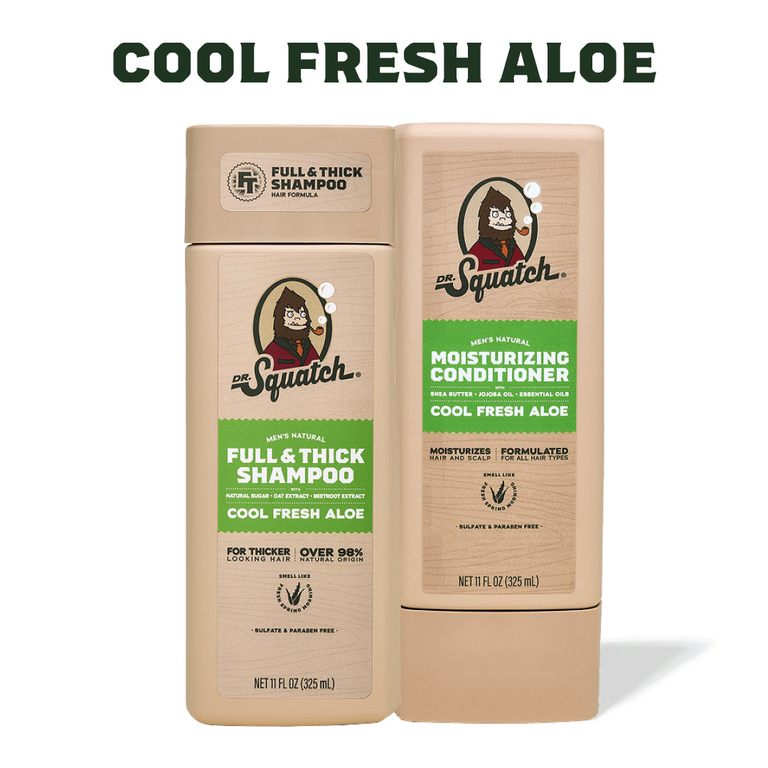 Hair Care Kit + Free Scalp Scrubber | Full & Thick Shampoo | Moisturizing Conditioner | Natural Products for Men L1