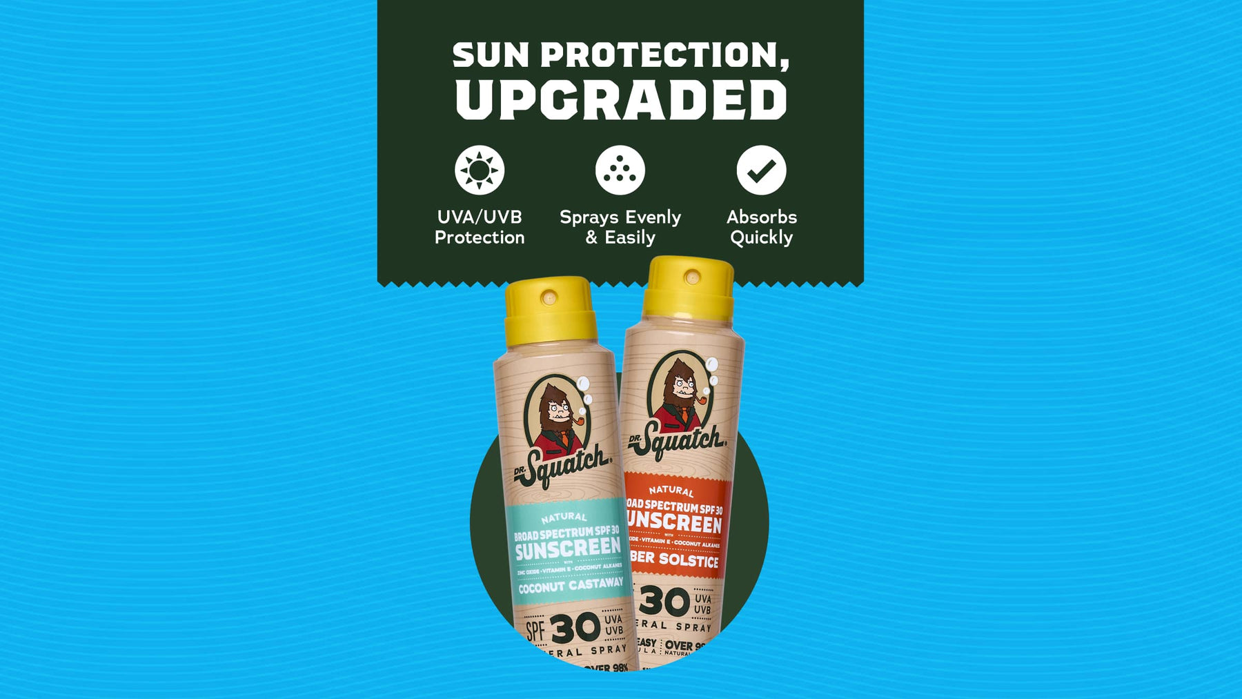 Spray Sunscreen 2-Pack | SPF 30 UVA/UVB Protection | Non-Greasy Mineral Sunscreen for Men L3