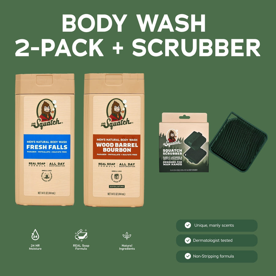 Body Wash 2-Pack + Scrubber E4