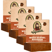 4-Pack Wood Barrel Bourbon Natural Bar Soap F9