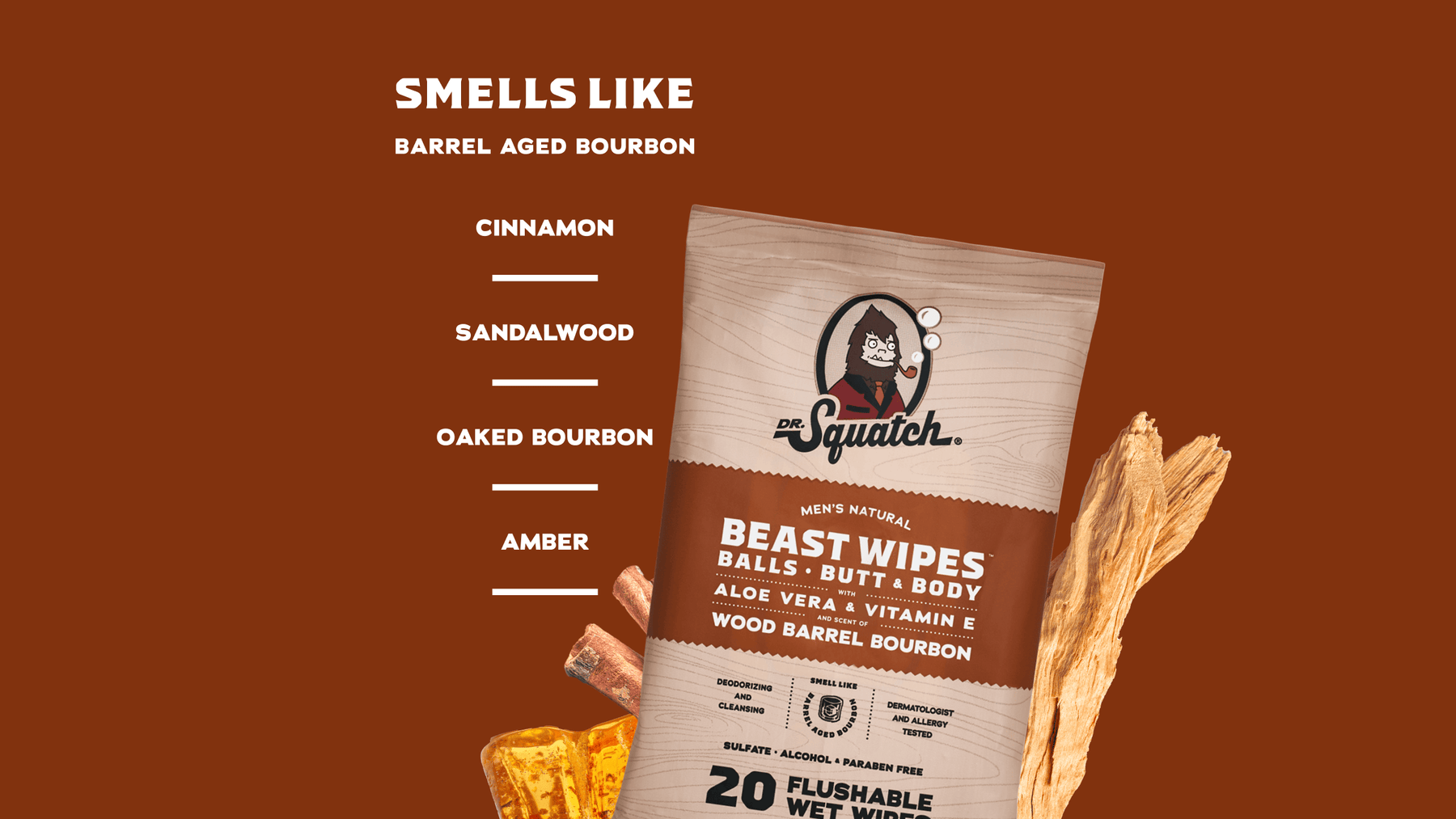 FREE Wood Barrel Bourbon Wipes U9